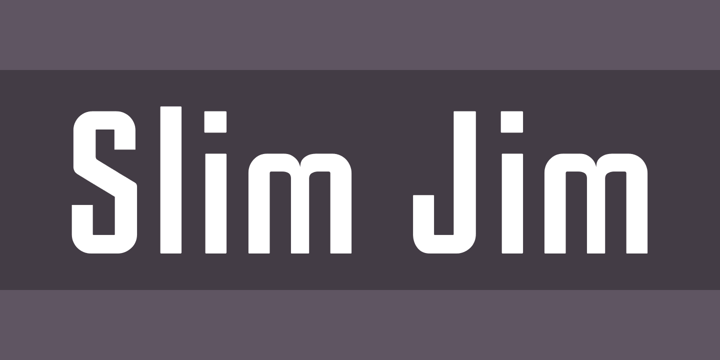 Font Slim Jim